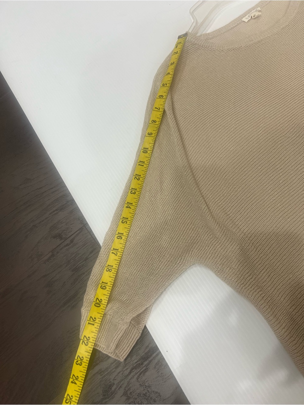 Eileen Fisher Oversized Linen-Blend Knit Tunic in Taupe-Beige - Picture 8 of 10